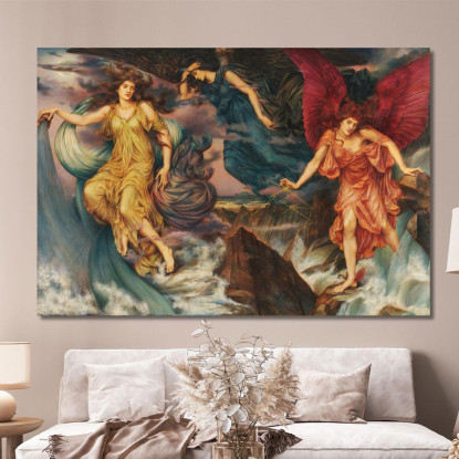 Gli Spiriti Della Tempesta Evelyn De Morgan emg54 quadro stampato su tela