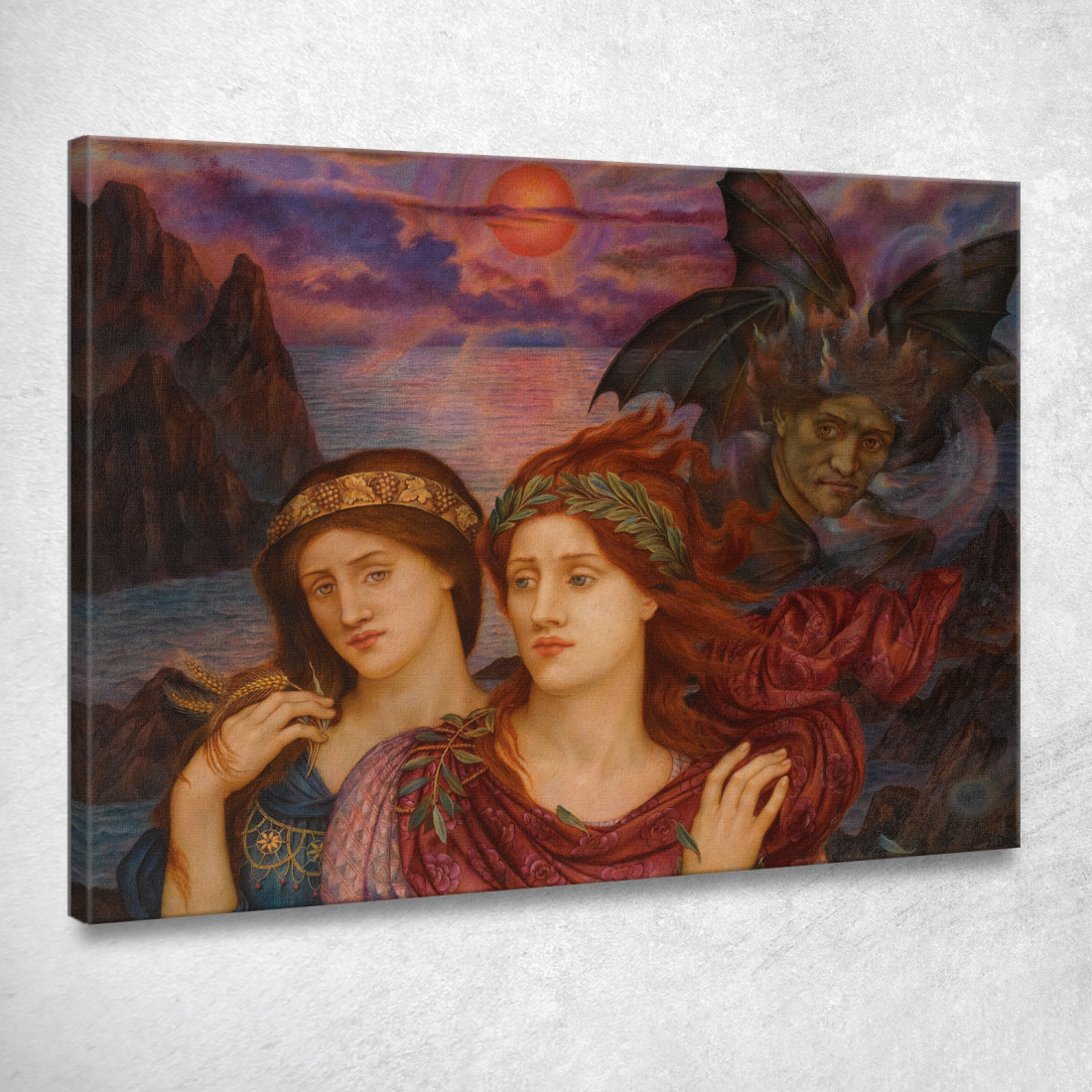 La Visione Evelyn De Morgan emg55 quadro stampato su tela