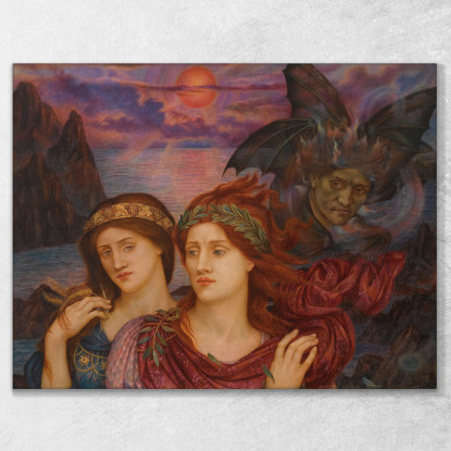 La Visione Evelyn De Morgan emg55 quadro stampato su tela