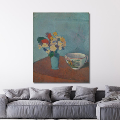 Vaso Con Fiori E Tazza Emile Bernard ebr51 quadro stampato su tela