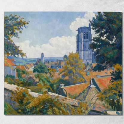 Vista Di Tonnerre Con La Chiesa Di Notre Dame Emile Bernard ebr53 quadro stampato su tela