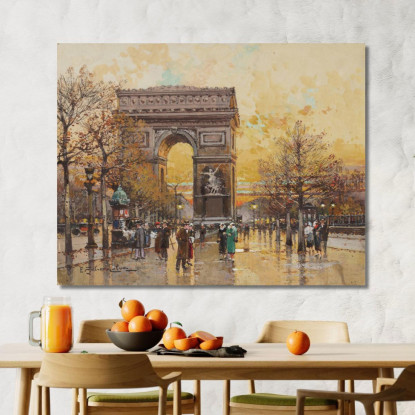 Arco Di Trionfo In Autunno Eugène Galien-Laloue egl4 quadro stampato su tela