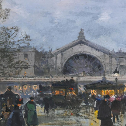 La Stazione Orientale Eugène Galien-Laloue egl15 quadro stampato su tela