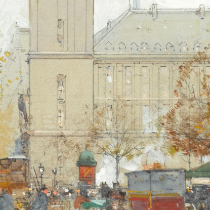 Place Du Châtelet Eugène Galien-Laloue egl17 quadro stampato su tela