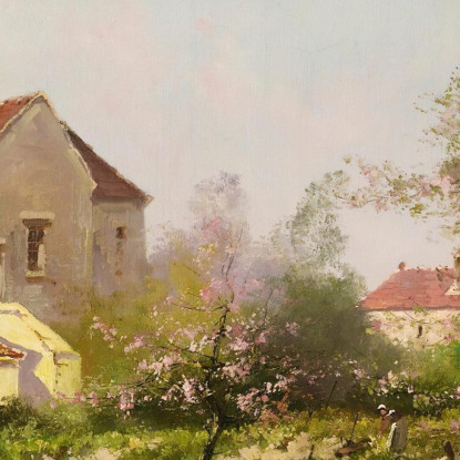 Scena Rurale Nella Periferia Di Barbizon Eugène Galien-Laloue egl68 quadro stampato su tela