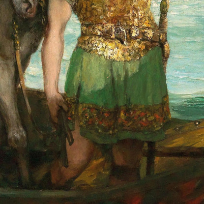 Richard Wagner Götterdämmerung Atto I Il Viaggio Sul Reno Di Siegfried Ferdinand Leeke flk8 quadro stampato su tela