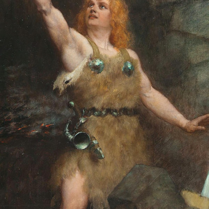 Sigfrido Nella Fucina Ferdinand Leeke flk10 quadro stampato su tela