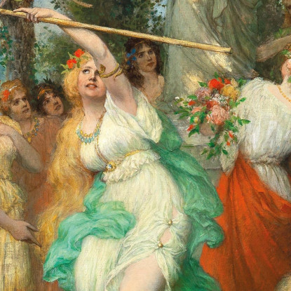 La Festa Primaverile Della Flora Davanti All'Acropoli Ferdinand Leeke flk14 quadro stampato su tela