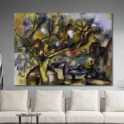 Serata Di Pezzi Agricoli Frances Hodgkins fhd11 quadro stampato su tela