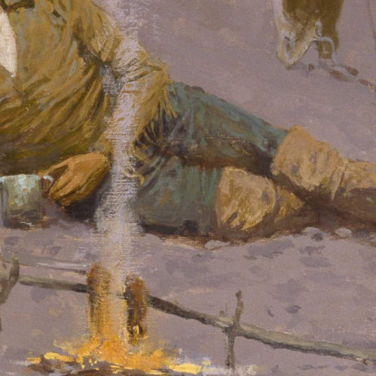 Un Nuovo Anno Sul Cimarron Frederic Remington frm3 quadro stampato su tela