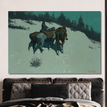 Una Ricognizione Frederic Remington frm4 quadro stampato su tela