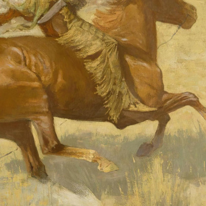 Cambio Di Proprietà The Stampede Horse Thieves Frederic Remington frm10 quadro stampato su tela