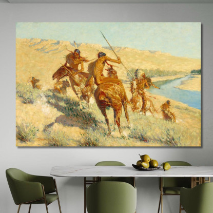 Episodio Del Fucile Di Buffalo Frederic Remington frm14 quadro stampato su tela