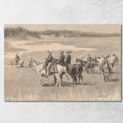 Sulle Sorgenti Burgess Alla Ricerca Di Una Ford Frederic Remington frm26 quadro stampato su tela