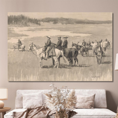 Sulle Sorgenti Burgess Alla Ricerca Di Una Ford Frederic Remington frm26 quadro stampato su tela