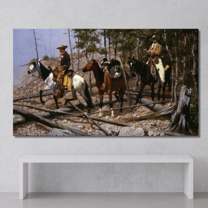 Prospezione Per Pascolo Bovino Frederic Remington frm29 quadro stampato su tela