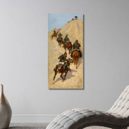 Scout Che Scalano Una Montagna Frederic Remington frm33 quadro stampato su tela