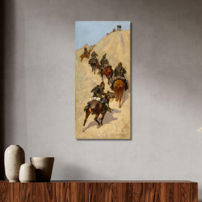 Scout Che Scalano Una Montagna Frederic Remington frm33 quadro stampato su tela