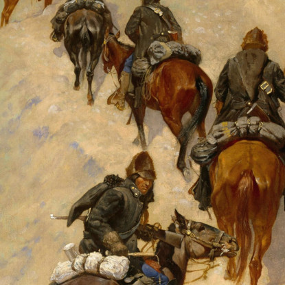 Scout Che Scalano Una Montagna Frederic Remington frm33 quadro stampato su tela