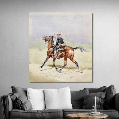 L'Avanguardia Frederic Remington frm36 quadro stampato su tela