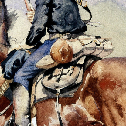 L'Avanguardia Frederic Remington frm36 quadro stampato su tela