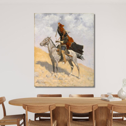 Il Segnale Della Coperta Frederic Remington frm37 quadro stampato su tela