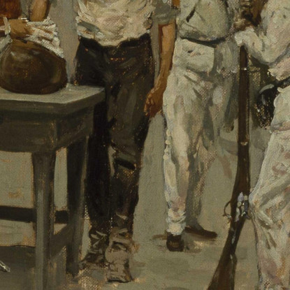 La Spedizione Mier - Il Disegno Del Fagiolo Nero Frederic Remington frm54 quadro stampato su tela