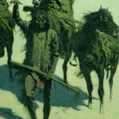 Il Sentiero Del Cavallo Ferrato Frederic Remington frm61 quadro stampato su tela
