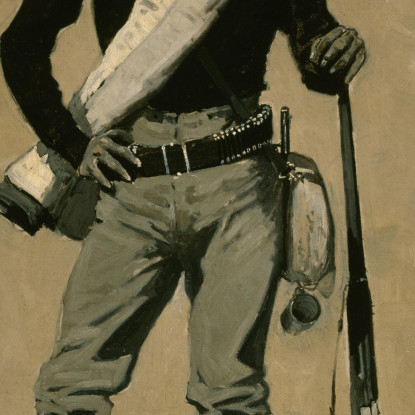 Soldato Statunitense Guerra Ispano-Americana Frederic Remington frm64 quadro stampato su tela