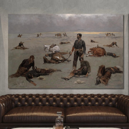 Quanto È Costata Una Mucca Senza Marchio Frederic Remington frm66 quadro stampato su tela