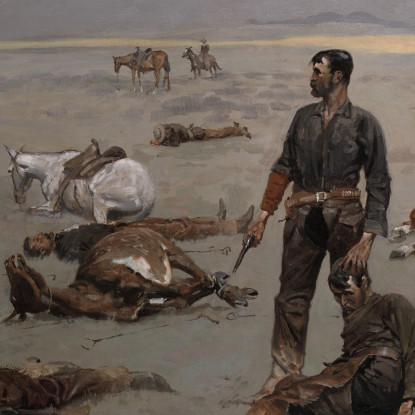 Quanto È Costata Una Mucca Senza Marchio Frederic Remington frm66 quadro stampato su tela