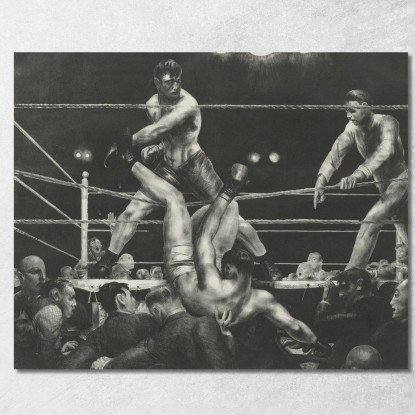 Dempsey E Firpo Mason 181 George Wesley Bellows gwb12 quadro stampato su tela