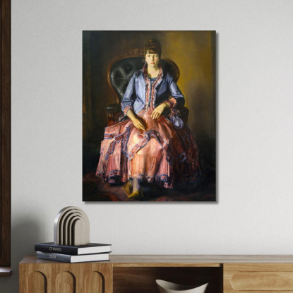 Emma In Un Vestito Viola George Wesley Bellows gwb15 quadro stampato su tela