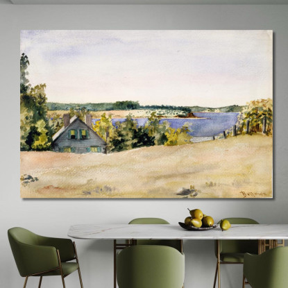 Gardiner'S Bay Da Sag Harbor George Wesley Bellows gwb22 quadro stampato su tela