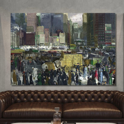 New York George Wesley Bellows gwb36 quadro stampato su tela