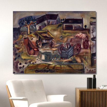 Fattoria Di Cava Wiltshire Frances Hodgkins fhd25 quadro stampato su tela