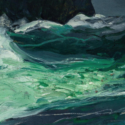 Mare In Tempesta George Wesley Bellows gwb57 quadro stampato su tela