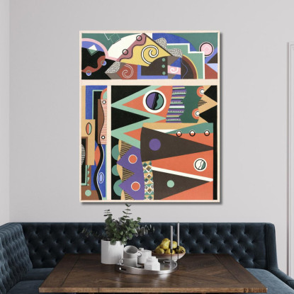 Collezione Decori E Colori Pl.03 Georges Valmier gvl4 quadro stampato su tela