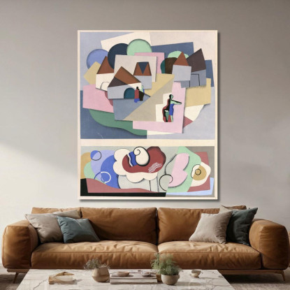 Collezione Decori E Colori Pl.11 Georges Valmier gvl12 quadro stampato su tela