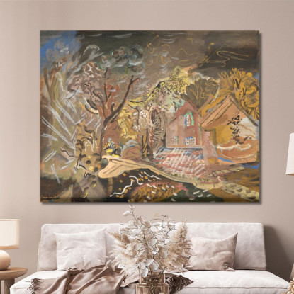 La Croft House Bradford Su Tone Taunton Somerset Frances Hodgkins fhd37 quadro stampato su tela