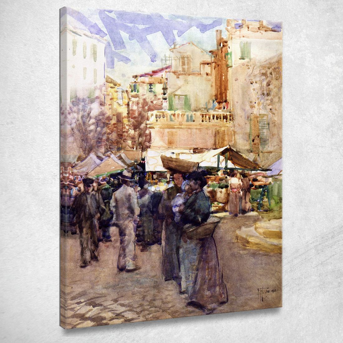 Il Mercato Di Sanremo Italia Frances Hodgkins fhd42 quadro stampato su tela
