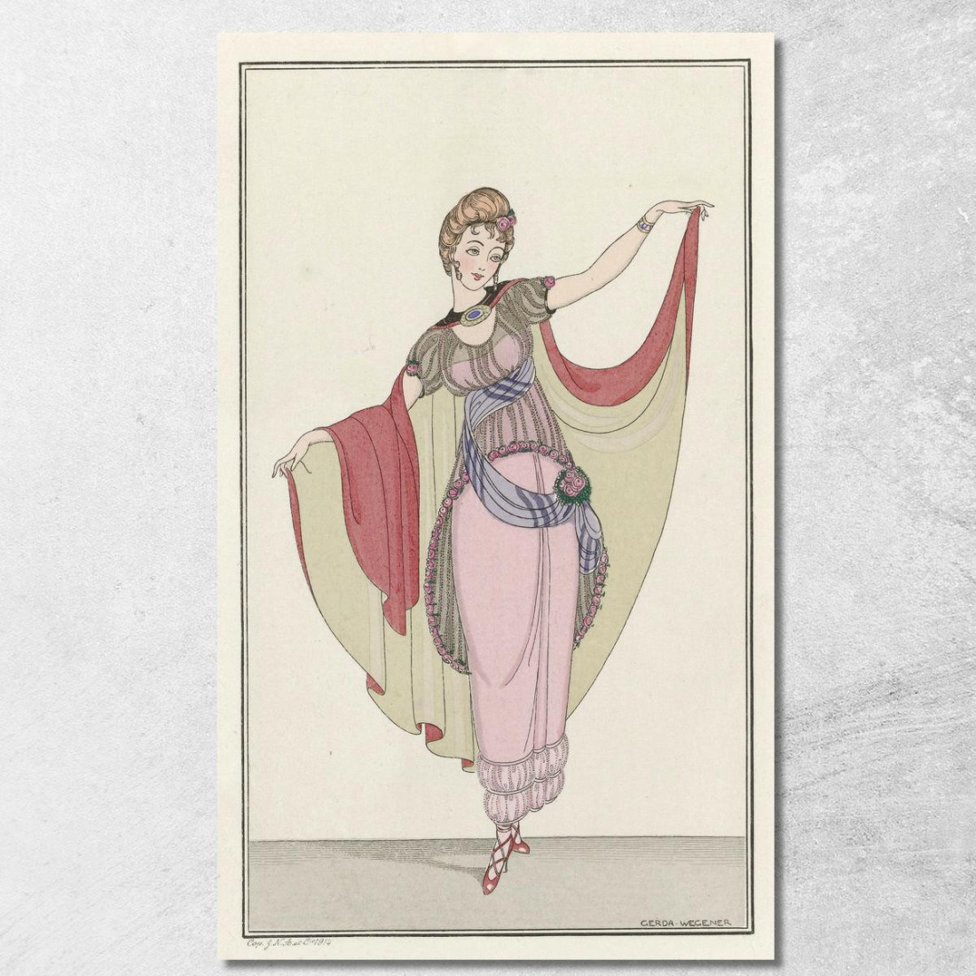 Abito Da Ballo Gerda Wegener gwg21 quadro stampato su tela