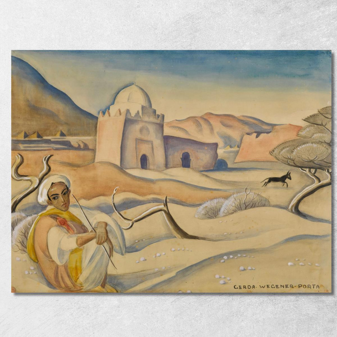 Pastore Nelle Montagne Dell'Atlante Gerda Wegener gwg22 quadro stampato su tela