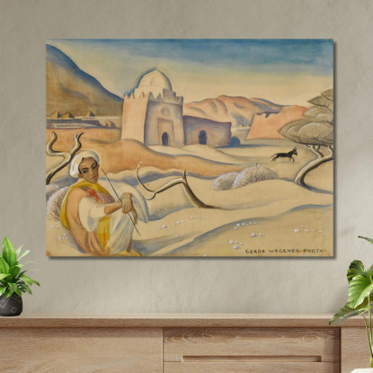 Pastore Nelle Montagne Dell'Atlante Gerda Wegener gwg22 quadro stampato su tela