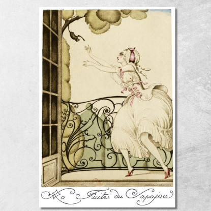 Sui Tacchi Rossi Pl 02 Gerda Wegener gwg26 quadro stampato su tela