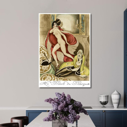 Sui Tacchi Rossi Pl 11 Gerda Wegener gwg35 quadro stampato su tela