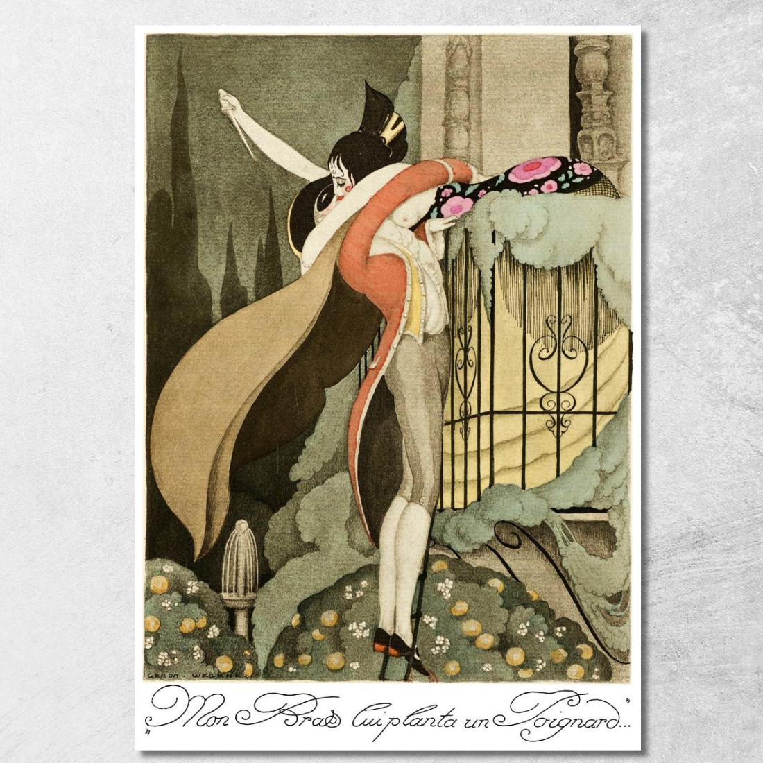 Sui Tacchi Rossi Pl 12 Gerda Wegener gwg36 quadro stampato su tela