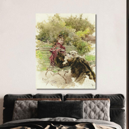 Nel Parco Giovanni Boldini gbd28 quadro stampato su tela