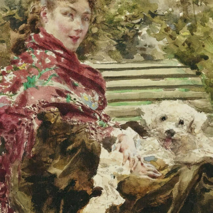 Nel Parco Giovanni Boldini gbd28 quadro stampato su tela