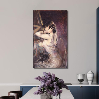 La Toilette Giovanni Boldini gbd33 quadro stampato su tela